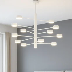 Top light octopus lampadario moderno bianco 12 luci orientabili per soggiorno