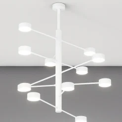Top light octopus lampadario moderno bianco 12 luci orientabili per soggiorno