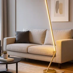 Top light piantana led twig oro champagne 32w cct dimmerabile moderna