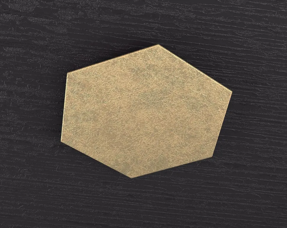 Toplight placca esagonale metallo foglia oro per plafoniera hexagon