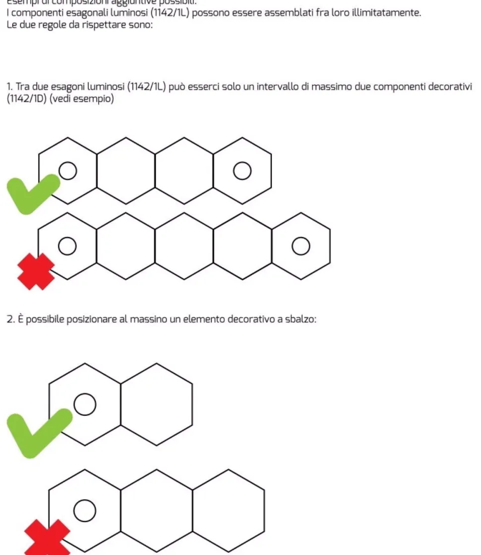 Toplight placca esagonale metallo foglia oro per plafoniera hexagon
