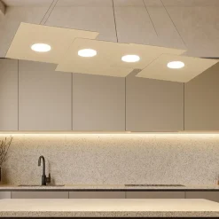 Toplight plate lampadario sabbia per cucina moderna