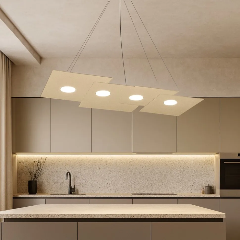 Toplight plate lampadario sabbia per cucina moderna