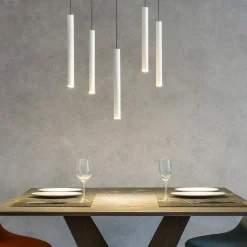 Top light round tube lampadario cilindri bianchi per salotto