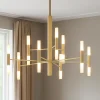 Top light space sabbia lampadario moderno 9 bracci per soggiorno