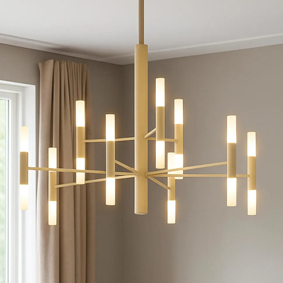 Top light space sabbia lampadario moderno 9 bracci per soggiorno