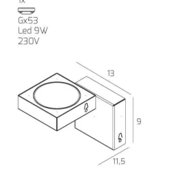 Toplight up applique lampada da parete marrone moderna