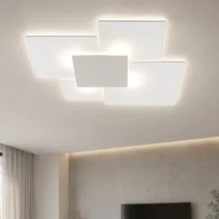 Toplight upgrade plafoniera moderna bianco grigio soggiorno
