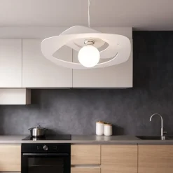 Toplight warped 65cm lampadario per cucina moderna bianco