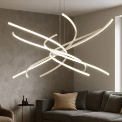 Tornado toplight lampadario moderno bianco led 88w 4000k