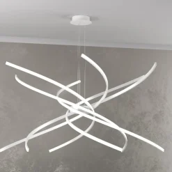 Tornado toplight lampadario moderno bianco led 88w 4000k