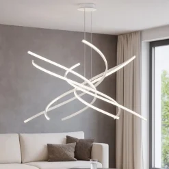 Tornado toplight lampadario moderno bianco led 88w 4000k