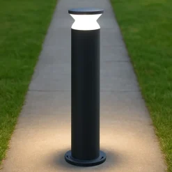 Torre pt1 h80 ideal lux lampione da esterno h80 antracite ip44