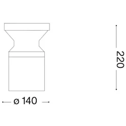 Torre pt1 h22 ideal lux lampione basso marrone ip65 e27