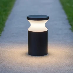 Torre pt1 lampioncino basso lampione per esterno giardino ip44 nero e27