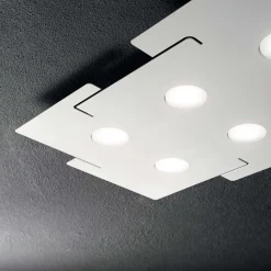 Totem pl3 ideal lux plafoniera moderna squadrata per cucina tre luci