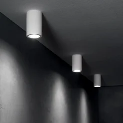 Tower pl1 round ideal lux faretto bianco cilindro
