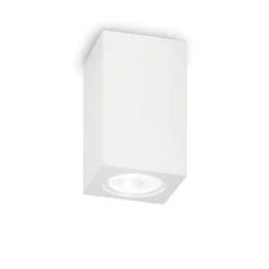 Tower pl1 square ideal lux faretto da soffitto squadrato gesso bianco