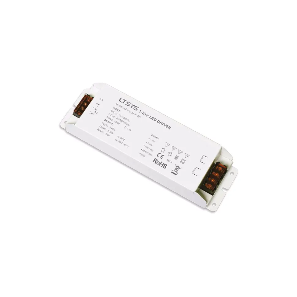 Trasformatore dimmerabile dali push ip20 per strip led 75w 24v ideal lux