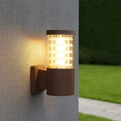 Tronco ap1 ideal lux applique da esterno marrone ip44 e27