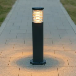 Tronco pt1 h60 lampioncino antracite da giardino ip65 per esterni