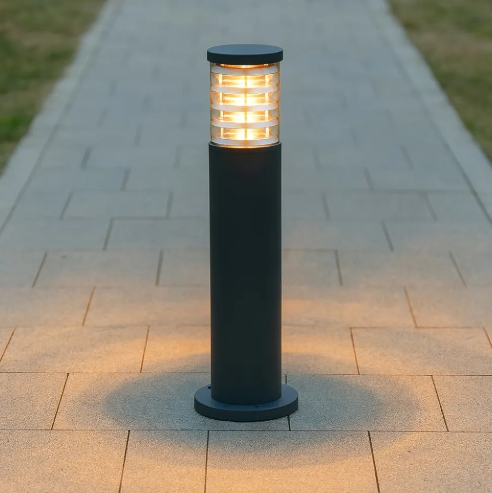 Tronco pt1 h60 lampioncino antracite da giardino ip65 per esterni