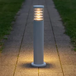Tronco pt1 h60 lampioncino paletto grigio da giardino ip65 ideal lux