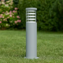 Tronco pt1 h40 lampione da giardino grigio ideal lux ip65 grigio 40cm per esterni