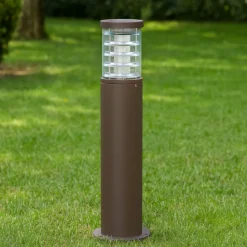 Tronco pt1 h60 lampione marrone da giardino ip65 ideal lux