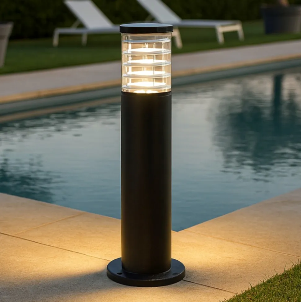 Tronco pt1 h40 nero ideal lux lampioncino da giardino ip65 per esterno