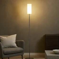 Troy 3 eglo piantana in vetro bianco moderna