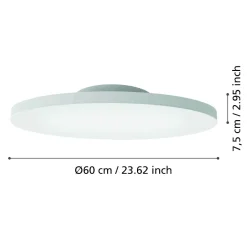 Turcona z eglo plafoniera moderna tonda led rgb da 2700k a 6500k controllo remoto app