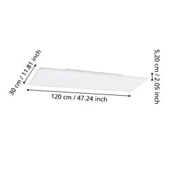 Turcona eglo plafoniera da cucina 120x30 dimmerabile smart controllo remoto app led rgb da 2700k a 6500k