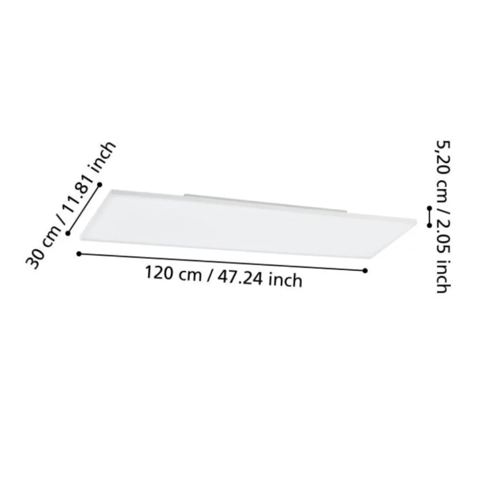 Turcona eglo plafoniera da cucina 120x30 dimmerabile smart controllo remoto app led rgb da 2700k a 6500k