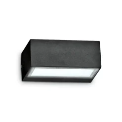 Twin ap1 applique da esterno ip44 nero rettangolare ideal lux
