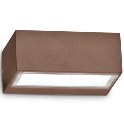 Twin ap1 ideal lux applique da esterno ip44 marrone rettangolare