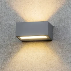 Twin ap1 ideal lux applique da esterno g9 grigio ip44