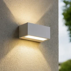 Twin ap1 ideal lux applique da esterno ip44 bianco rettangolare