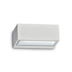 Twin ap1 ideal lux applique da esterno ip44 bianco rettangolare