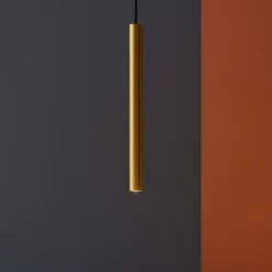 Ultrathin sp d040 round ideal lux lampada a sospensione oro led