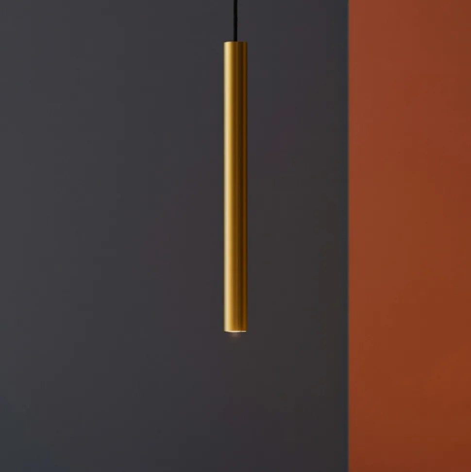 Ultrathin sp d040 round ideal lux lampada a sospensione oro led