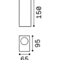 Up ap2 ideal lux applique da esterno antracite