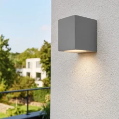 Up ap1 ideal lux applique da esterno cubo grigio ip44