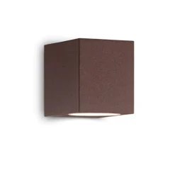 Up ap1 ideal lux applique da esterno marrone cubo corten