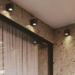 Up ap1 ideal lux applique da esterno marrone cubo corten