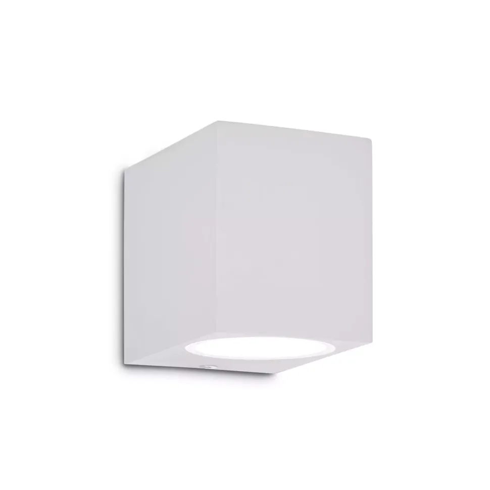 Up ap1 ideal lux applique cubo da esterno ip44 bianco monoemissione
