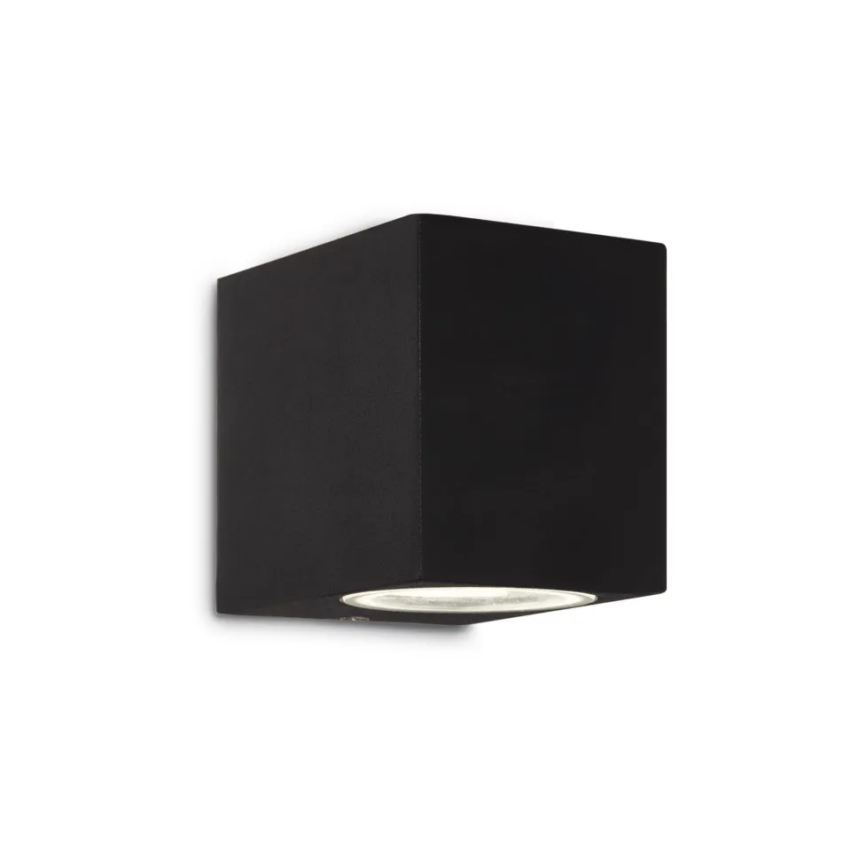 Up ap1 ideal lux applique da esterno ip44 cubo nero luce mono emissione
