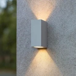 Up ap2 ideal lux applique da esterno doppio fascio luce ip44 grigio
