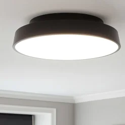 Urban isyluce plafoniera nera led 42w dimmerabile per soggiorno