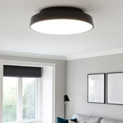 Urban isyluce plafoniera nera led 42w dimmerabile per soggiorno